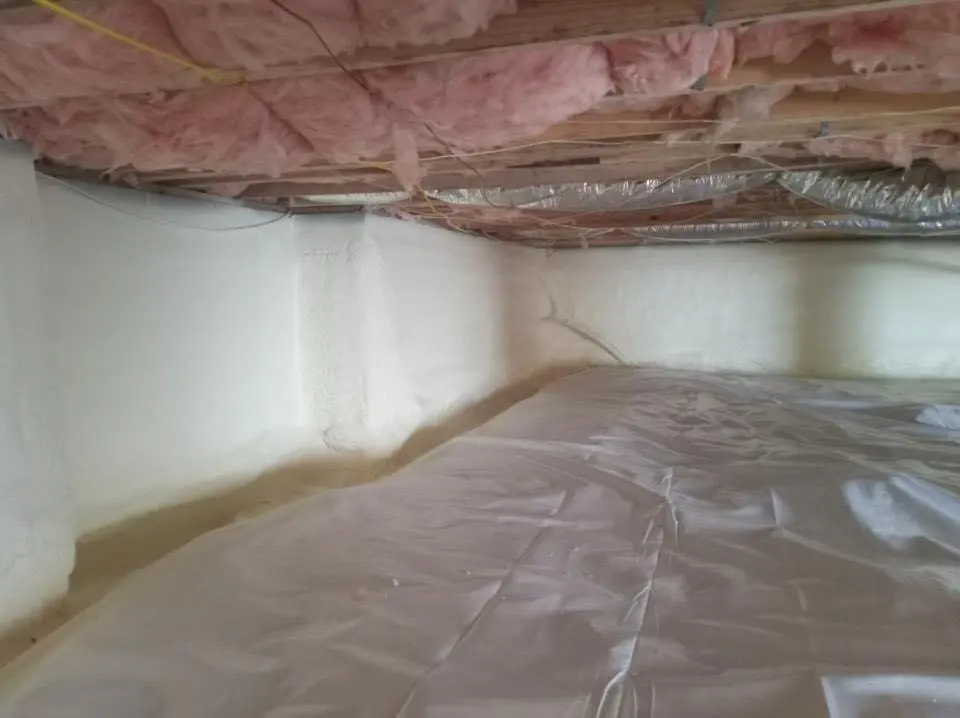 Crawl space encapsulation with closed-cell spray foam for Roof Waterproofing in Elk Ridge